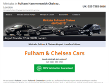 Tablet Screenshot of minicabsfulham.com